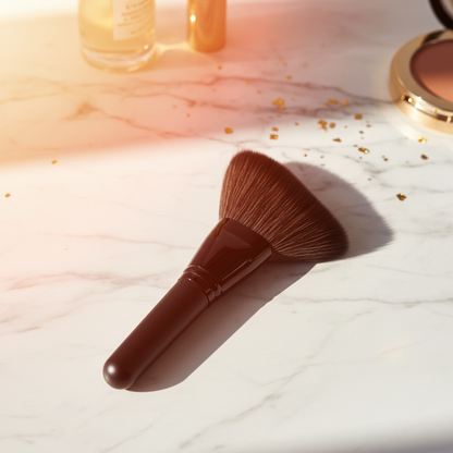 Pro Angled Fan Brush – golden hour marble lifestyle