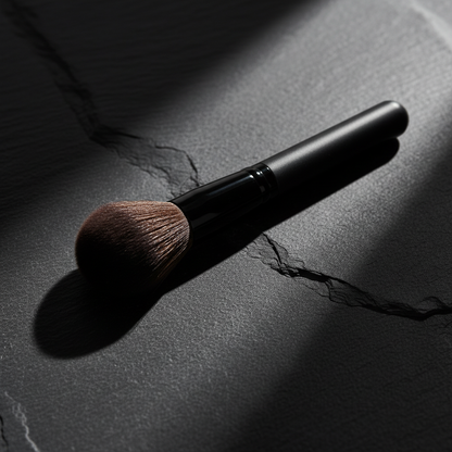 Large powder brush – dark charcoal slate editorial