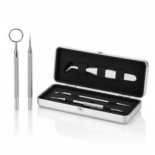 Full 4-piece blackhead tool set – white background studio shot