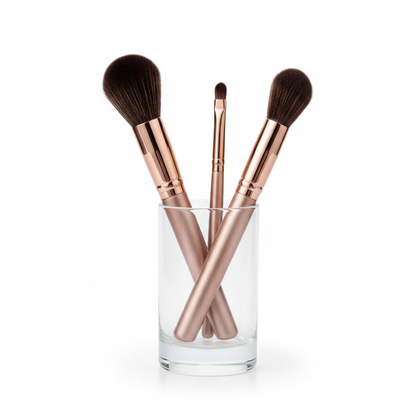 Rose Gold Brush Set – white background studio shot