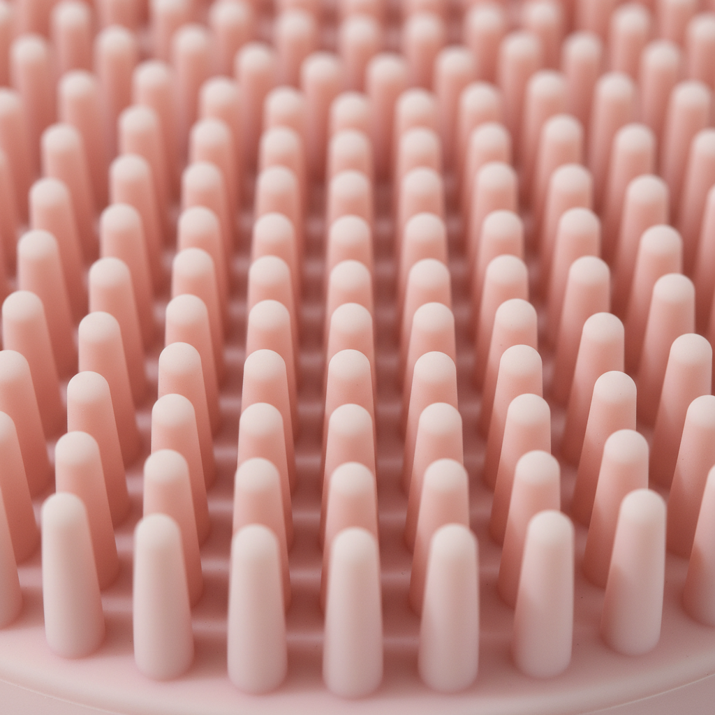 Silicone bristle tips – extreme macro close-up detail