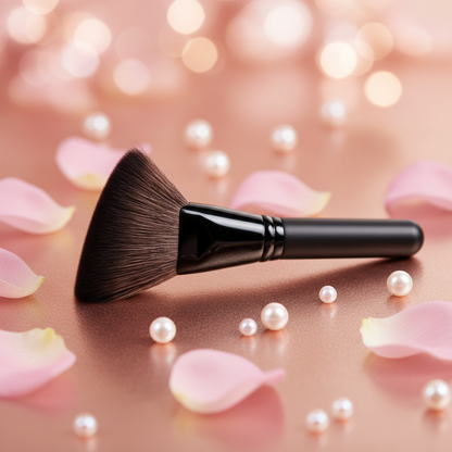 Pro Angled Fan Brush – rose gold lifestyle
