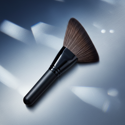 Pro Angled Fan Brush – silver metallic cool tones